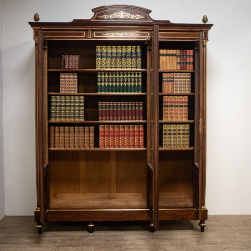 fig 1. French Directoire Style Bookcase Circa 1900, with Matching Items Available