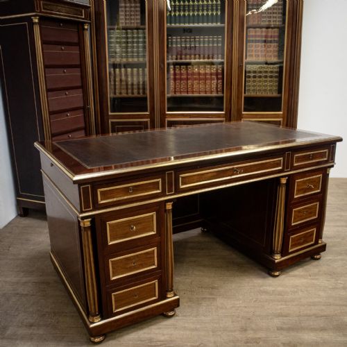French Directoire Style Desk Circa 1900, with Matching Items Available
