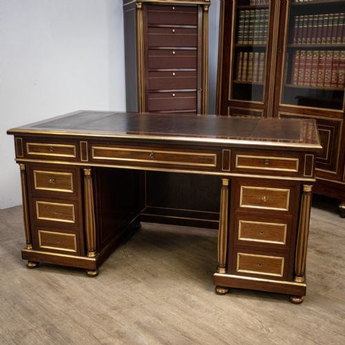 fig 1. French Directoire Style Desk Circa 1900, with Matching Items Available