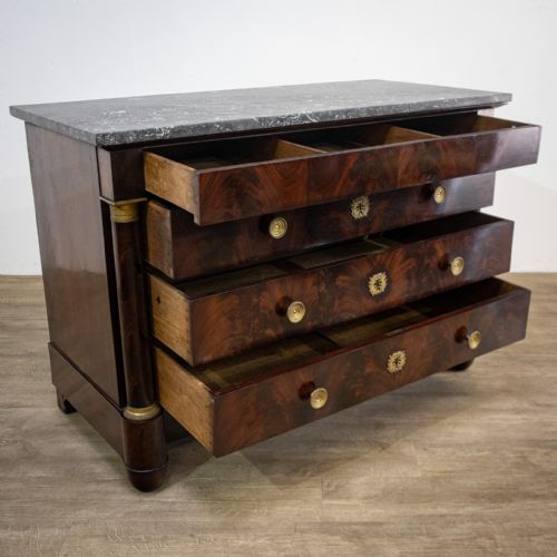 fig 1. French Mahogany Empire Commode
