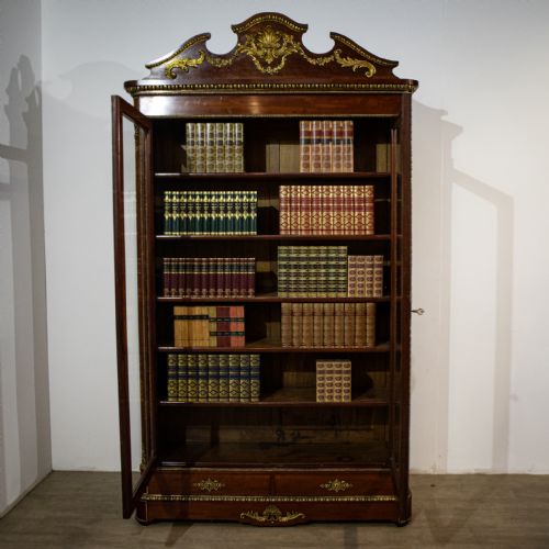 FRENCH NAPOLEON III GLAZED ORMOLU BOOKCASE - ADDITIONAL PHOTO 1