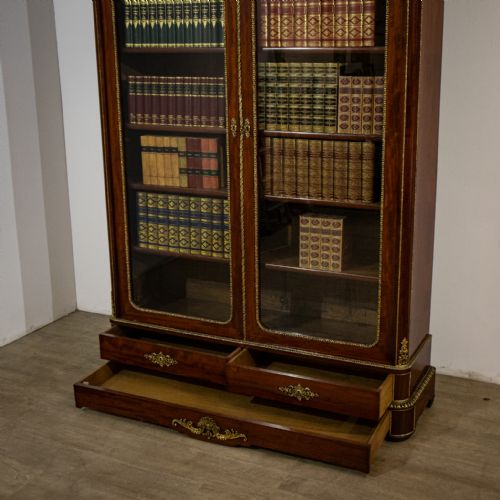 FRENCH NAPOLEON III GLAZED ORMOLU BOOKCASE - ADDITIONAL PHOTO 2