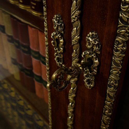 FRENCH NAPOLEON III GLAZED ORMOLU BOOKCASE - ADDITIONAL PHOTO 3