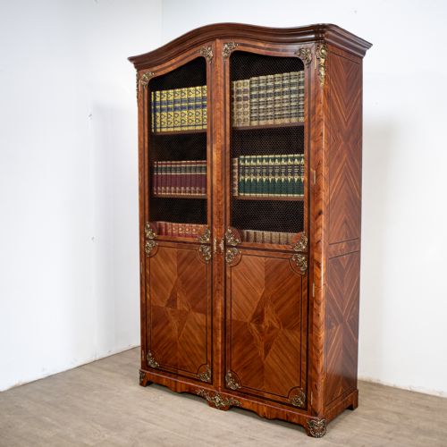 FRENCH LOUIS XV STYLE MESH DOOR BOOKCASE - ADDITIONAL PHOTO 2