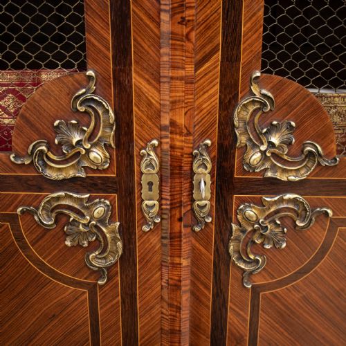 FRENCH LOUIS XV STYLE MESH DOOR BOOKCASE - ADDITIONAL PHOTO 4