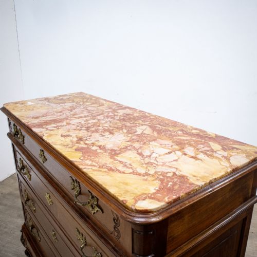 FRENCH LOUIS XV STYLE WALNUT CHEST OF DRAWERS - ADDITIONAL PHOTO 8