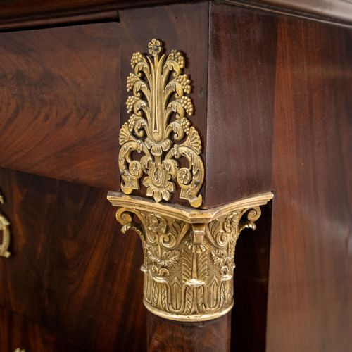 FRENCH MAHOGANY EMPIRE COMMODE - ADDITIONAL PHOTO 3