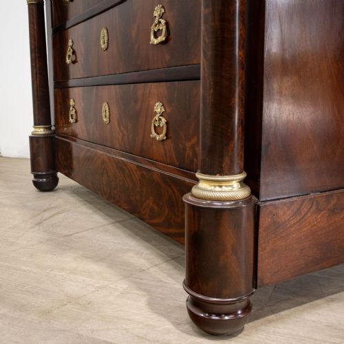 FRENCH MAHOGANY EMPIRE COMMODE - ADDITIONAL PHOTO 9