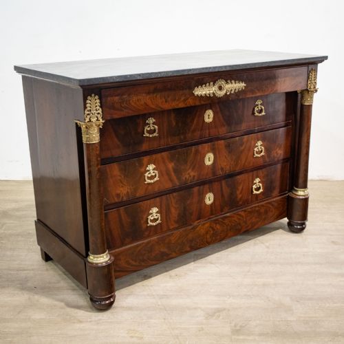 FRENCH MAHOGANY EMPIRE COMMODE - ADDITIONAL PHOTO 12