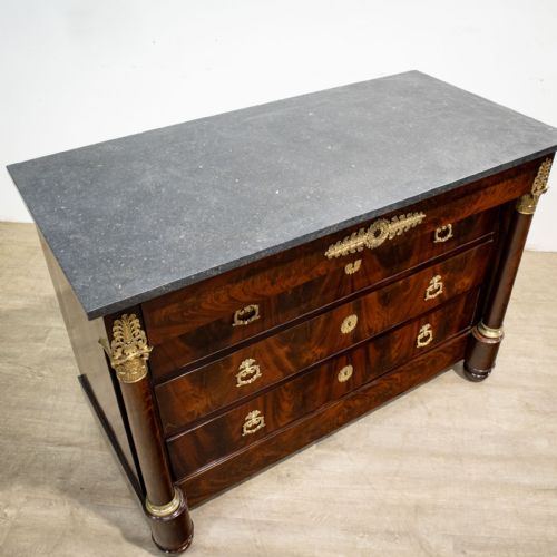 FRENCH MAHOGANY EMPIRE COMMODE - ADDITIONAL PHOTO 13