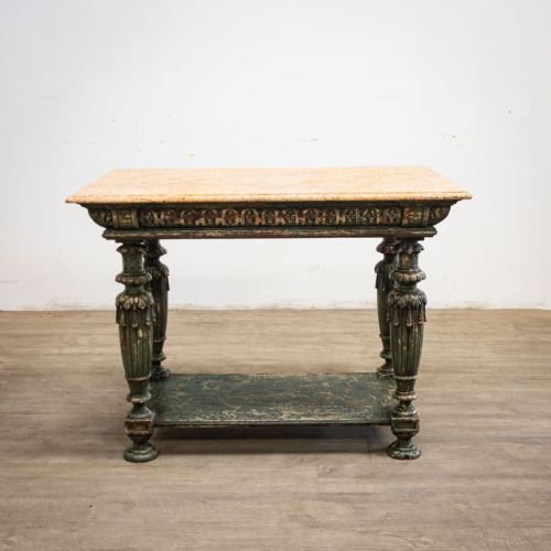 fig 1. Painted French Centre Table with Marble Top