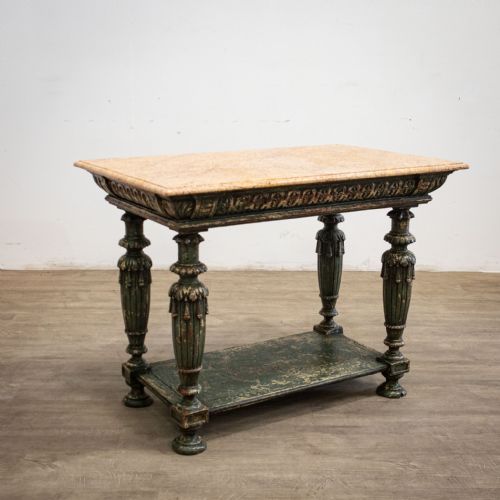 fig 2. Painted French Centre Table with Marble Top
