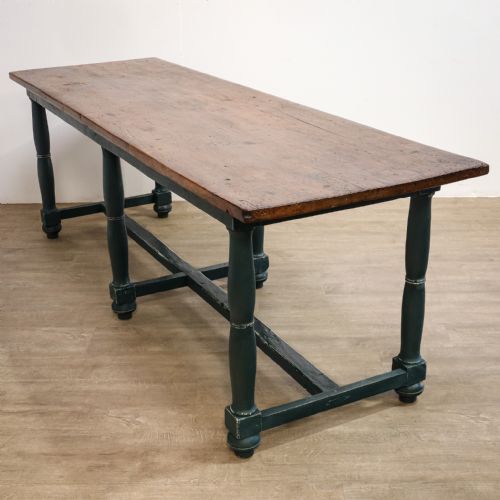 fig 1. Long Walnut French Farmhouse Table