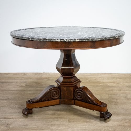 19th Century French Guéridon with Black Marble Top