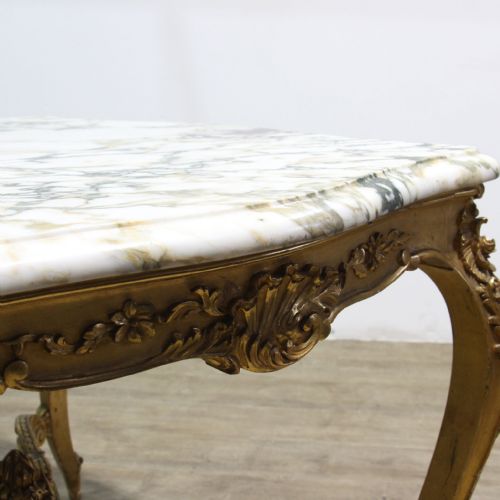 FRENCH CARVED GILT WOOD CENTRE TABLE IN LOUIS XVI STYLE - ADDITIONAL PHOTO 7