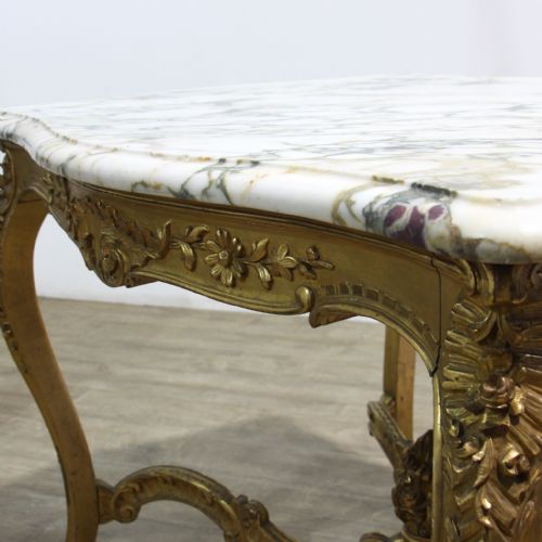 FRENCH CARVED GILT WOOD CENTRE TABLE IN LOUIS XVI STYLE - ADDITIONAL PHOTO 8