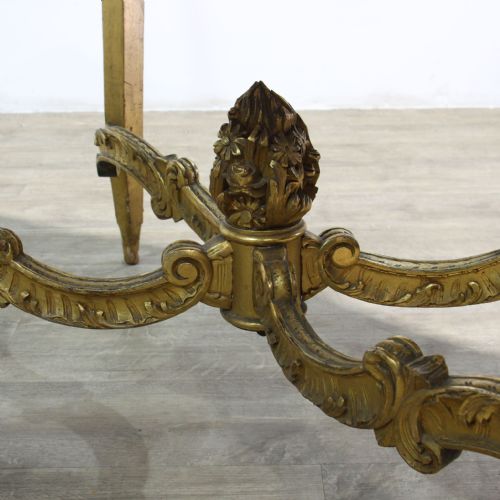 FRENCH CARVED GILT WOOD CENTRE TABLE IN LOUIS XVI STYLE - ADDITIONAL PHOTO 10