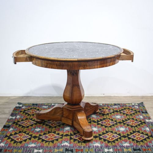 fig 1. Walnut & Marble French Guéridon or Centre Table