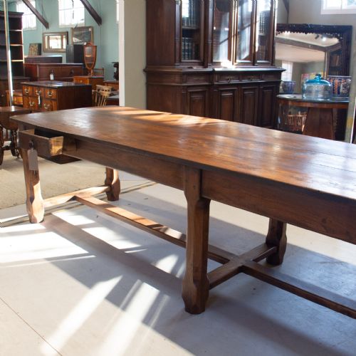 fig 1. Long French Elm Farmhouse Table