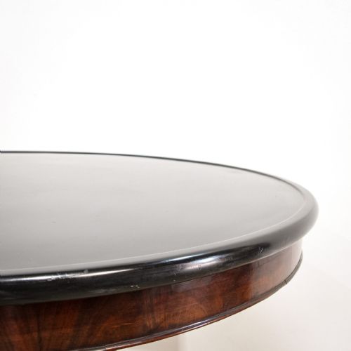 FRENCH EMPIRE MAHOGANY GURIDON TABLE WITH SWAN DETAIL - ADDITIONAL PHOTO 3
