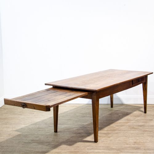 fig 2. French Oak Farmhouse Table with Extension Leaf
