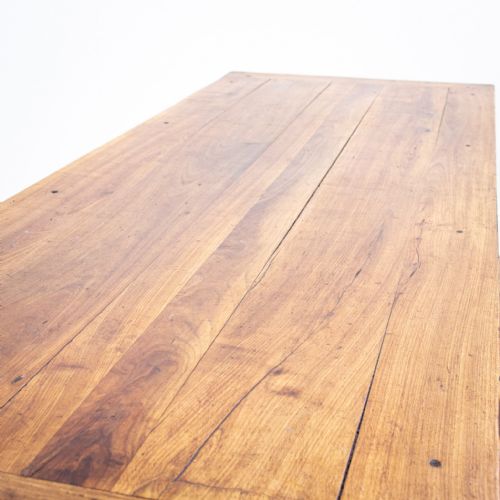fig 1. French 19th Century Fruitwood Farmhouse Table