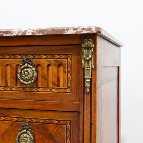 fig 2. French 18th Century Kingwood Marble Top Commode