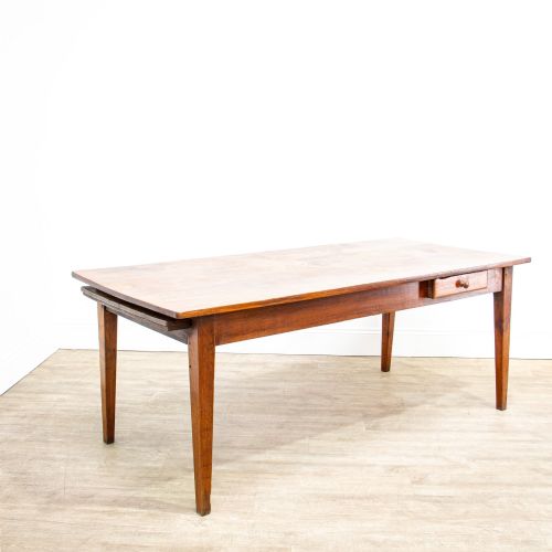 FRENCH 19TH CENTURY FRUITWOOD FARMHOUSE TABLE - ADDITIONAL PHOTO 3