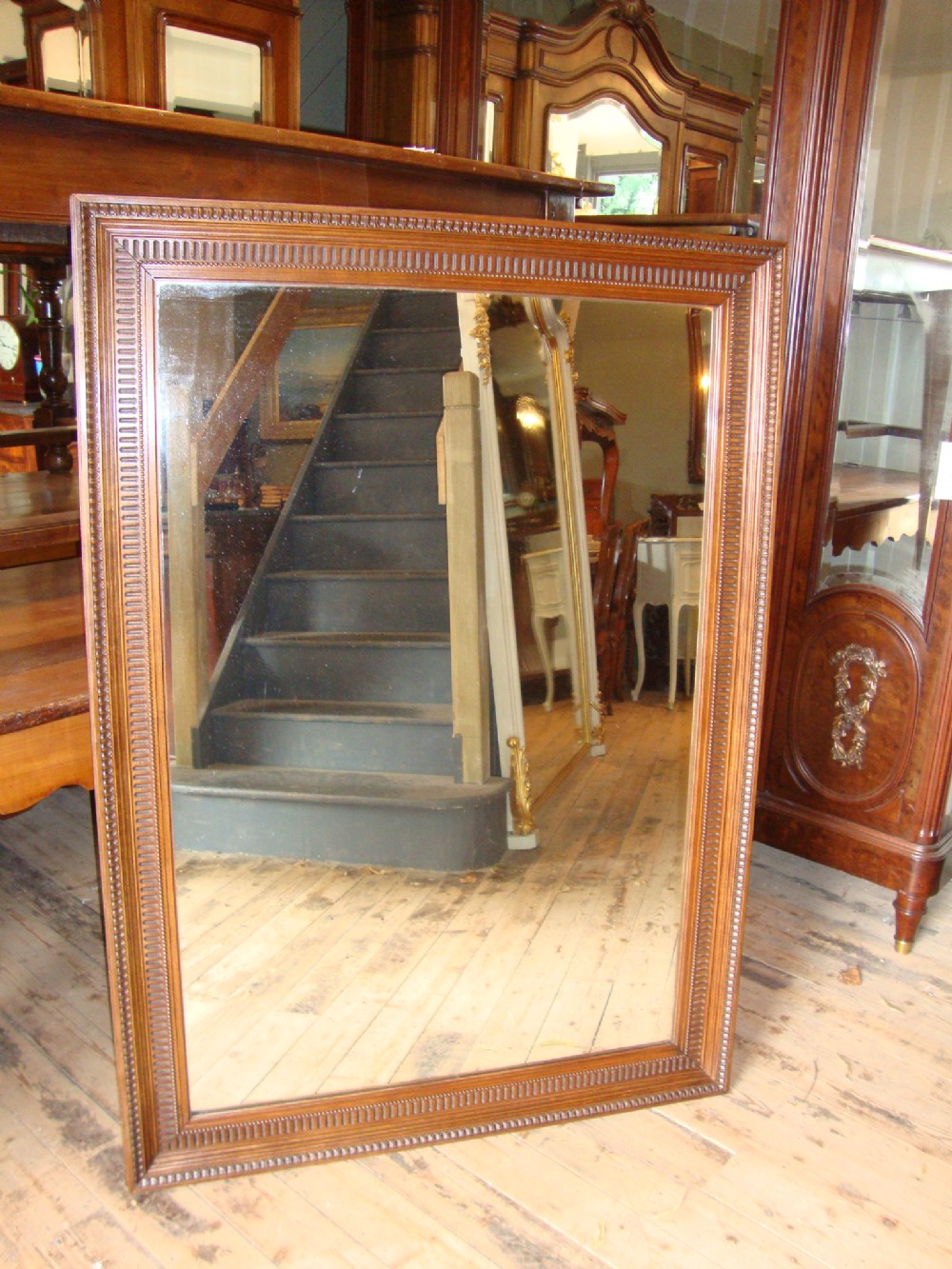 FRENCH SOLID WALNUT MIRROR