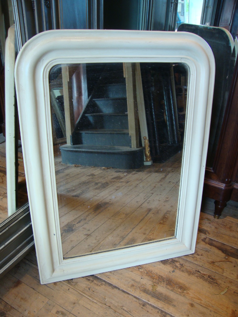 FRENCH LOUIS PHILIPPE STYLE PAINTED MIRROR