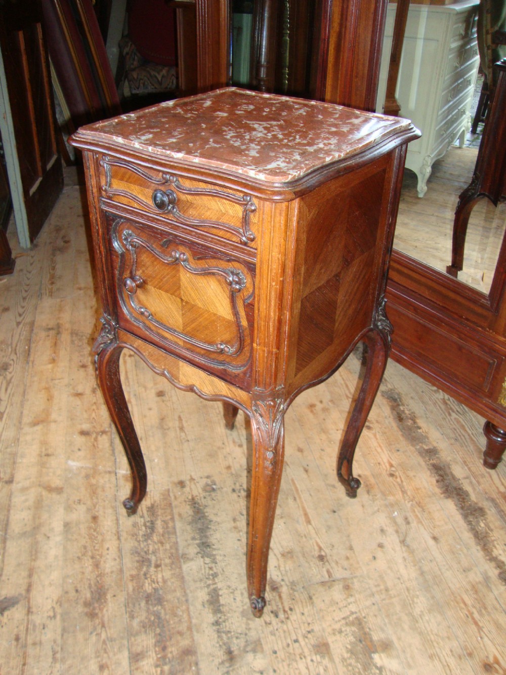 FRENCH LOUIS XV STYLE BEDSIDE CABINET