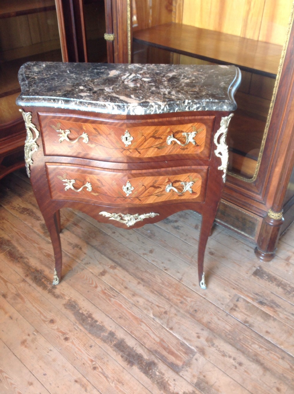 FRENCH MARBLE TOP CHEST OF DRAWERS