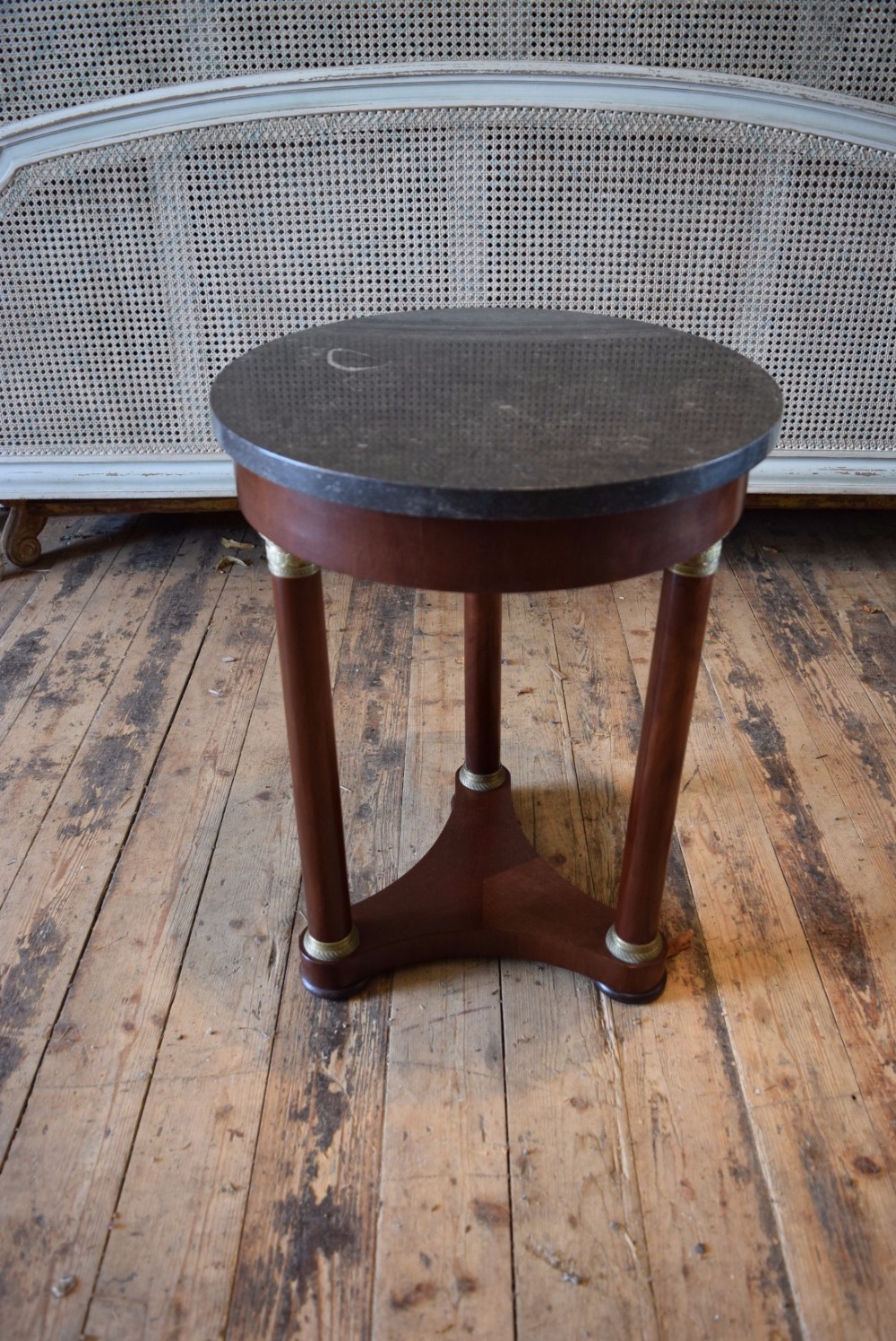 LAMP TABLE -  EMPIRE STYLE MARBLE TOP