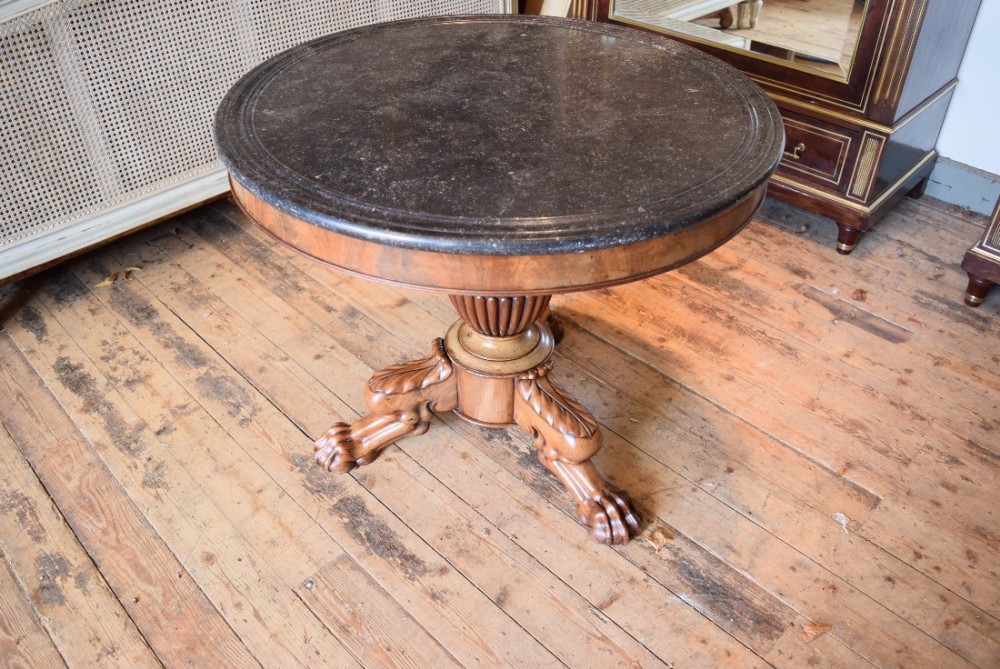 FRENCH GUERIDON TABLE - MARBLE TOP