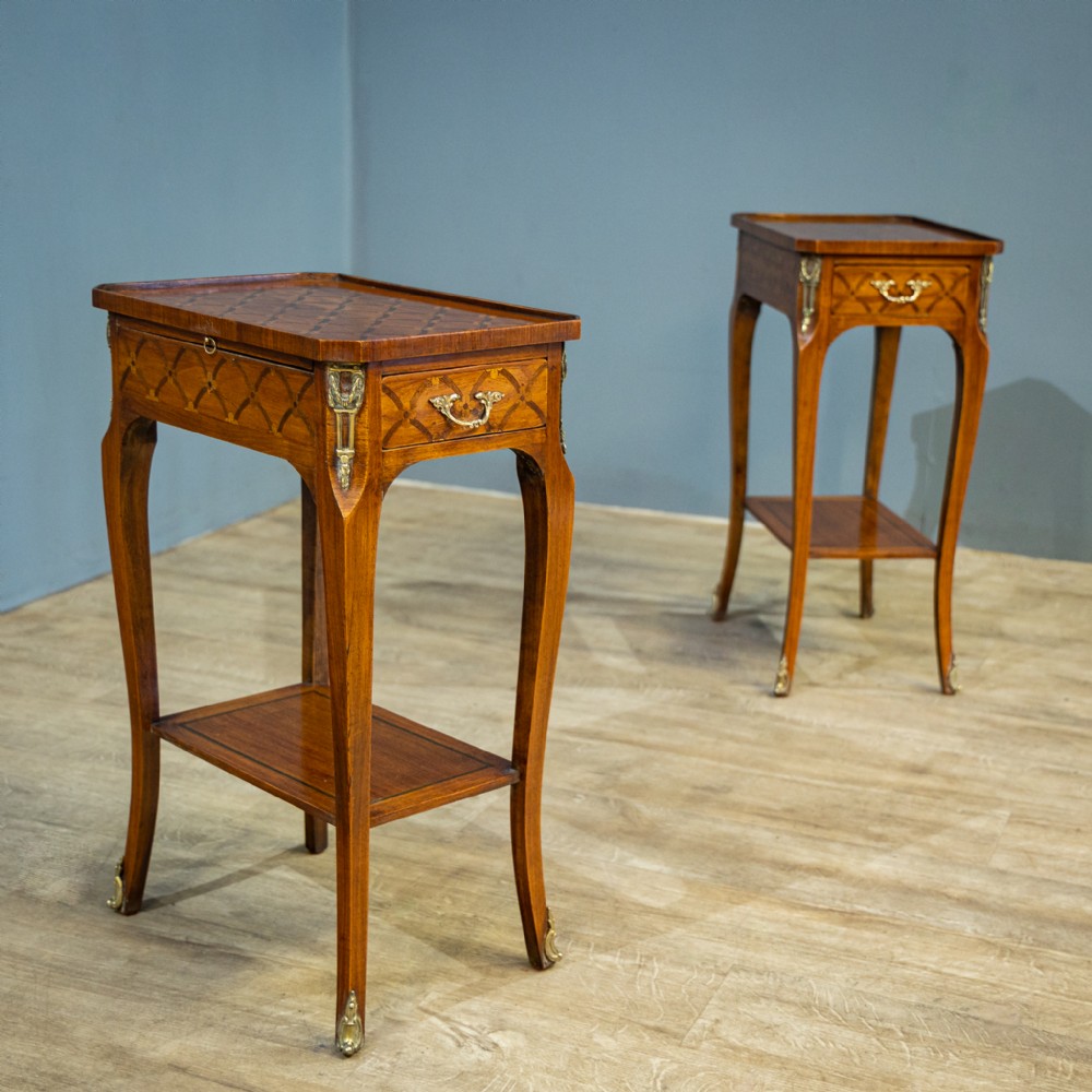 Pair of Tulip Wood Bedside Tables