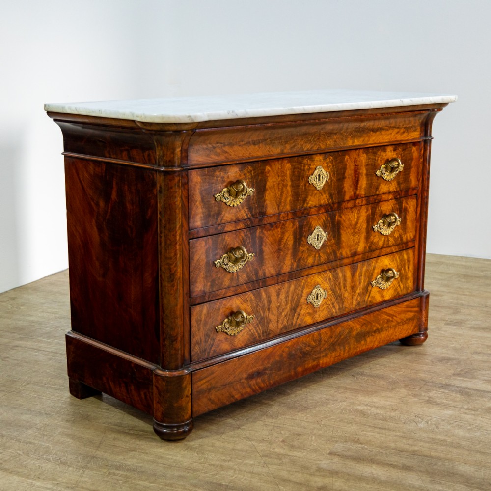 White Marble Top Commode