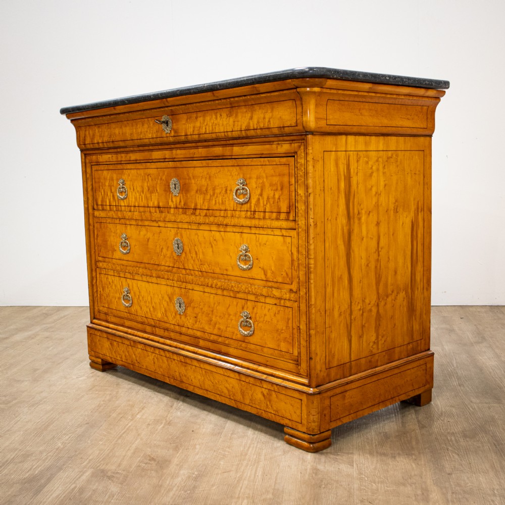 Louis Philippe Inlaid Birds Eye Commode