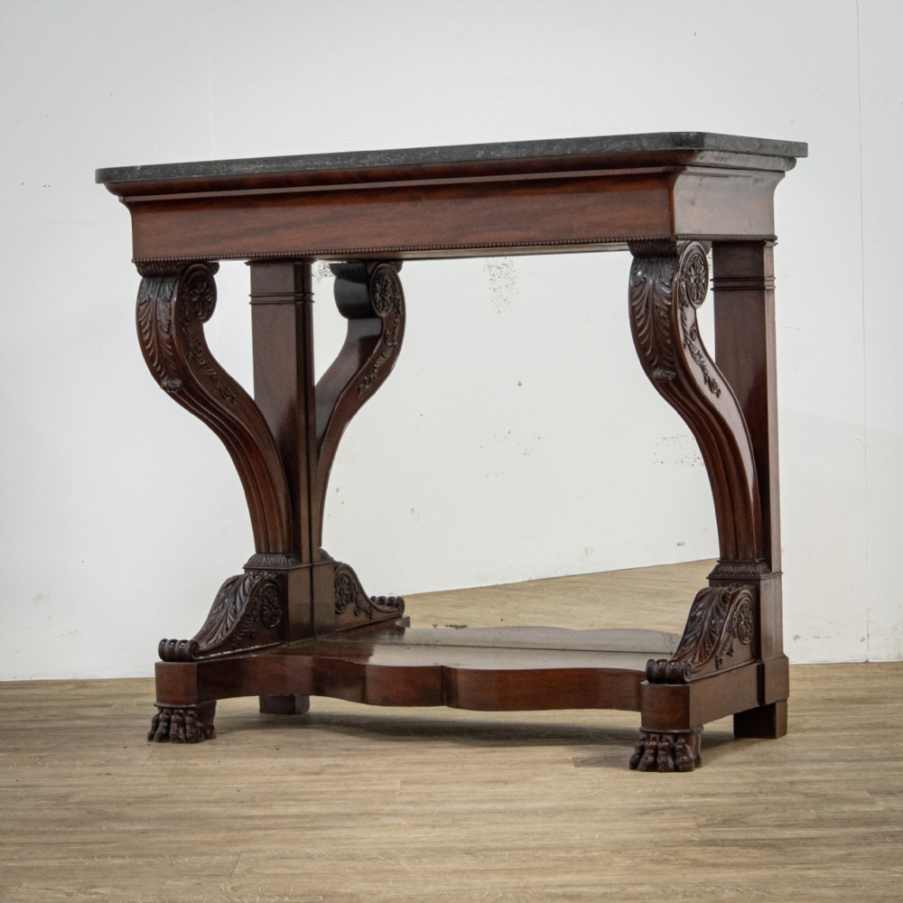 French Mirror Backed Console Table