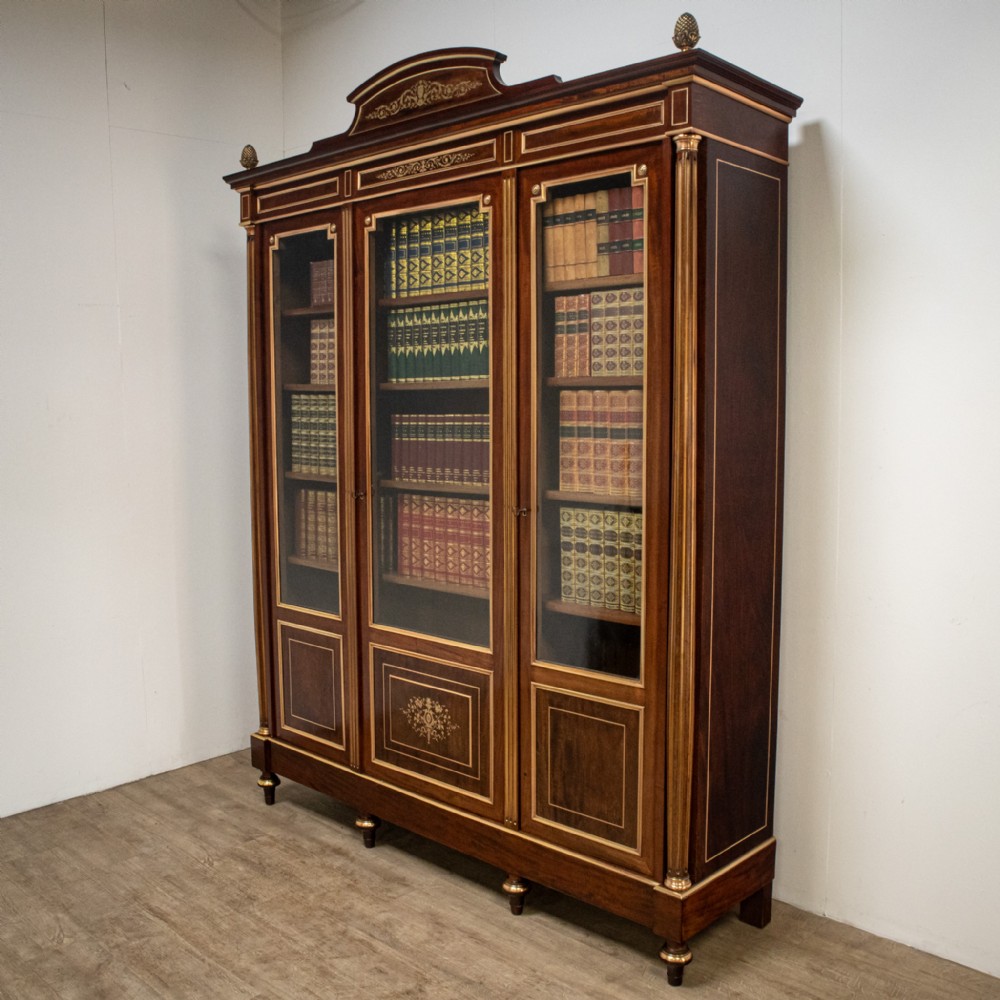 French Directoire Style Bookcase Circa 1900, with Matching Items Available