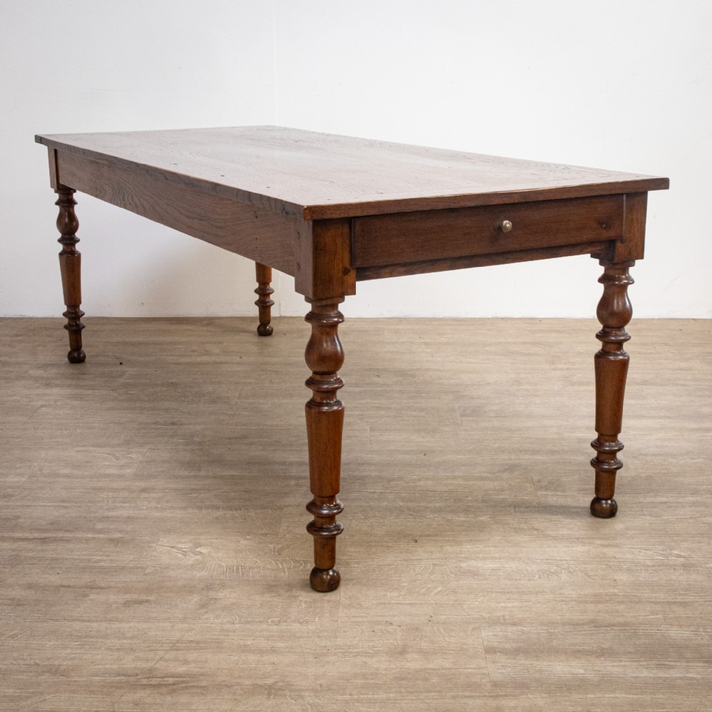 Long French Oak Farmhouse Table