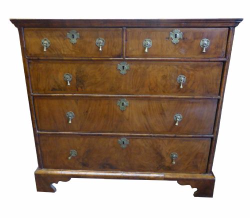 George III Burr Walnut Chest of Drawers