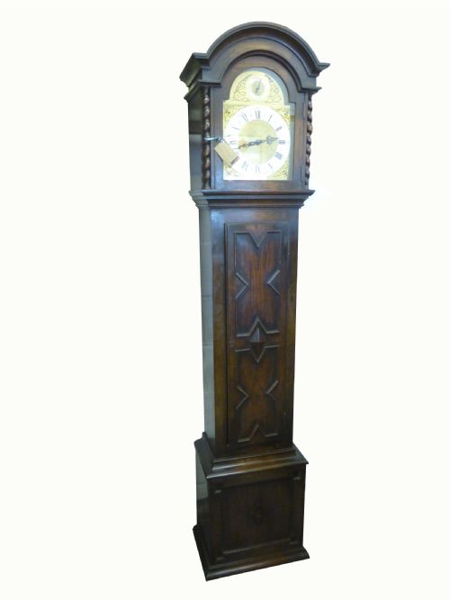 Edwardian Jacobean Style Grandfather Clock