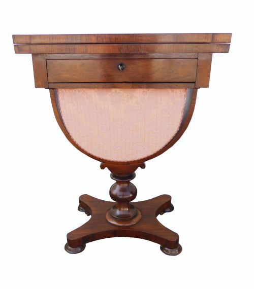 William IV Rosewood Work Table with Games Top