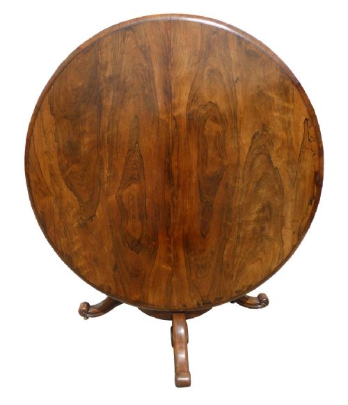 Early Victorian Round Rosewood Table