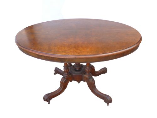 Victorian Burr Walnut Dining Table