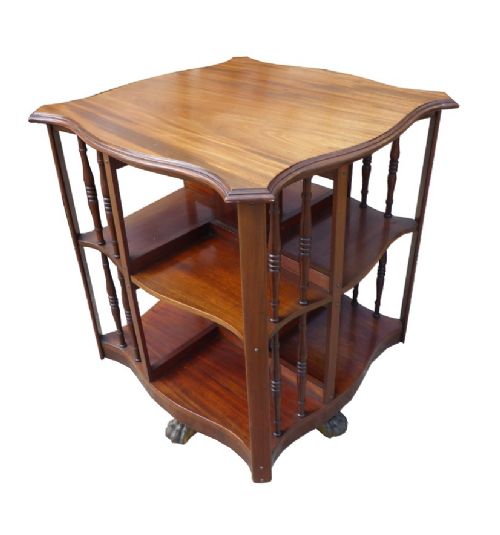 Edwardian Mahogany Revolving Bookcase