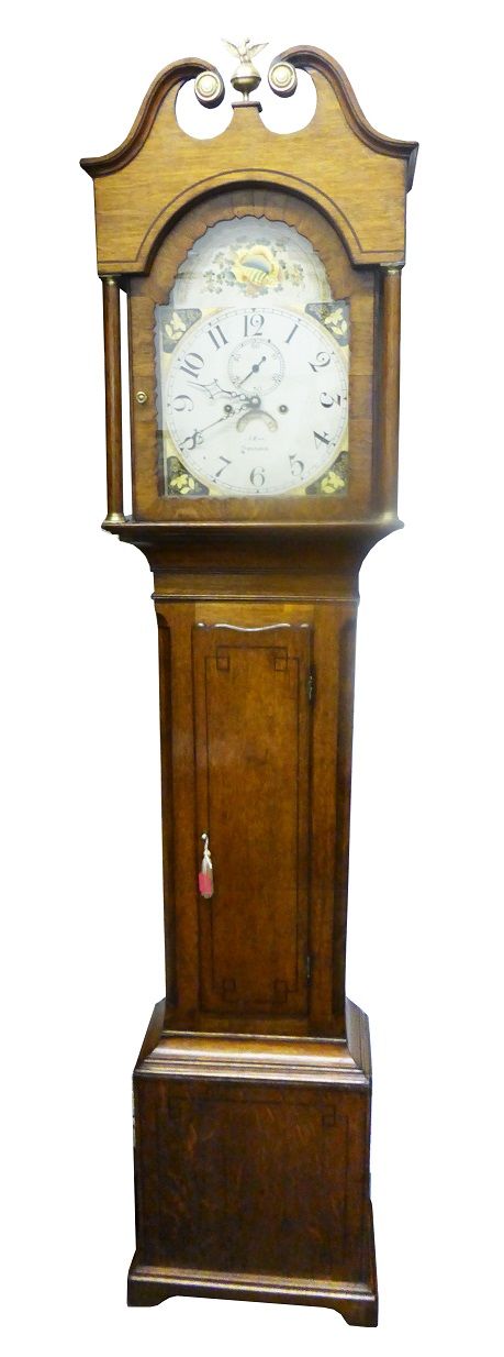 Early 19th Century Oak Cased Grandfather Clock