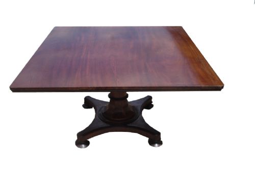 Early Victorian Mahogany Square Dining Table