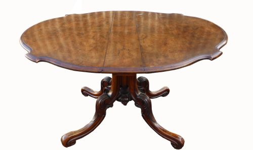 Quality Victorian Burr Walnut Sutherland Table