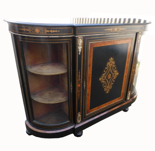 Victorian Ebonised and Inlaid Credenza